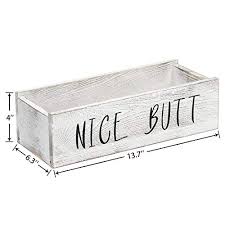 Shop decorplanet.com for toilet paper roll holders and other bathroom acccessories. Timeyard Nice Butt Bathroom Decor Box Toilet Paper Holder Farmhouse Rustic Wood Crate Home Decor Storn Trap