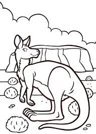 Supercoloring.com is a super fun for all ages: Kangaroo In Australia Animal Coloring Pages For Kids To Print Color