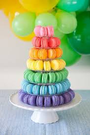 Rainbow Macaron Tower More Macaron Making Tips Rainbow Desserts Rainbow Food Macaron Tower