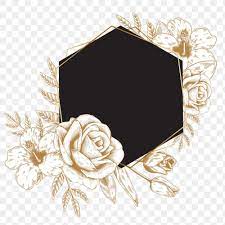 Download Premium Png Of Hexagon Gold Floral Frame Design Element 2406803 Design Element Frame Design Frame