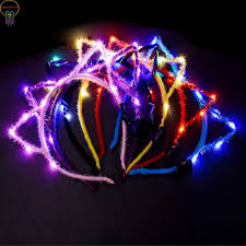 China Led Light Up Multicolor Cat Ears Headbands For Party China Luminous Cat Ears And Led Cat Ears Price
