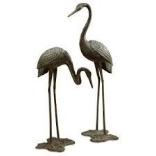 Spi Gallery Large Brass Crane Pair At Art Glass By Gary Gallery Garden Art Sculptures Diy Garden Statues For Sale Garden Art Sculptures