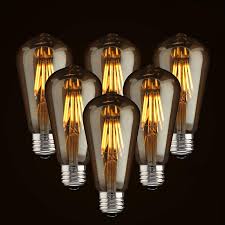 They're unlike the usual tungsten type of the late 19th century, but there is a reminiscence. Led Dimmable Vintage Edison Led Bulbs 6w Antique Style Edison Light Bulbs 2300k Warm White Amber Gold Glass Squarrel Cage Filament Vintage Light Bulb St64 E26 Base 2300k 6w 6pcs Amazon Com