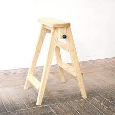 ステップスツール ナチュラル iichi ハンドメイド クラフト作品 手仕事品の通販 部屋 インテリア スツール 折りたたみチェア