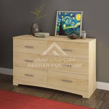 The runners sit underneath the drawer so. Riley 6 Drawer Double Dresser Asghar Furniture Shop Furniture Online Dubai Abu Dhabi Ajman Sharjah