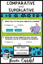 Either i could do that, or change smart to a noun. Comparative And Superlative Adjectives Boom Cards Video Superlative Adjectives Adjectives Superlatives