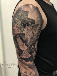 Tattoo Angel Black And Gray Realistic Word Tattoos Black And Grey Tattoos Tattoos