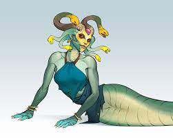 I drew Medusa but less mean looking : r/DotA2