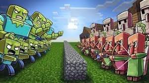 They use the sword to melee attack . Minecraft Zombie Army Vs Villager Army Massive Mob Battles Zombie Army Minecraft Zombie