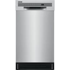 Frigidaire Front Control Built In Tall Tub Dishwasher In Stainless With Stainless Steel Tall Tub Ada Compliant Energy Star 52 Dba Silver Dishwasher Sizes Dishwasher How To Clean Silverware