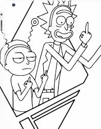 Pastel goth cute and creepy coloring book: Drawing Rick And Morty Coloring Pages