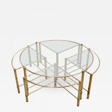 Nest the tables together to form a coffee table that is the perfect size for you. Maison Charles Huge Round Coffee Table In Brass With Four Nesting Tables By Maison Charles