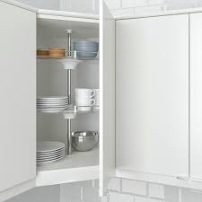 The direction you choose will ultimately depend on your needs, however the ideas below are some of the best ways to keep your corner kitchen cabinets organized. Utrusta Wall Corner Cabinet Carousel Ikea