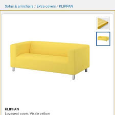 Ikea Klippan Loveseat Sofa Vissle Crayola Yellow Cover Slipcover 303 549 76 Ikea Ikea Klippan Sofa Love Seat Loveseat Sofa