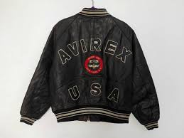 Sale Rare Vintage Avirex Usa Full Leather Jacket Avirex Ltd Custom Leather Jackets Real Leather Jacket Avirex