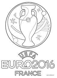 Coloriage Du Logo Officiel De L Euro 2016 De Football Par 1max2coloriages Coloriage Football Coloriage Foot Maillot De Foot Barcelone