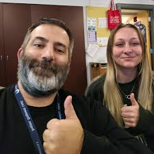 In January, the New-to-BHS staff Maroon Cohort selected students to shadow  and spent the day traveling through the school day much like our students  do. They traveled to each class their student