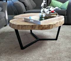 Round Maple And Steel Coffee Table Coffee Table Welding Table Custom Coffee Table