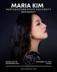 Northeastern State University is thrilled to announce a residency with  Seoul-based pianist and vocalist @mariakimjazz. Award winning jazz  pianist-vocalist Maria Kim is one of the new thriving jazz artists coming  into the