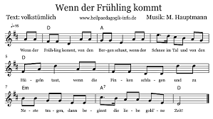 Wenn Der Fruhling Kommt Text Noten Download