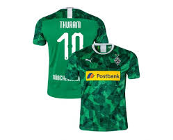 Borussia mönchengladbach (monchengladbach) football jersey shirt lotto #9 de jon. 2019 20 Borussia Monchengladbach Stadium 10 Marcus Thuram Green Third Authentic Jersey