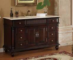 Maybe you would like to learn more about one of these? 53 Inch Bathroom Vanity Single Sink Mahogany Base Cream Marble Top Ck2261m