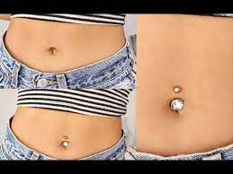 Fake Belly Button Piercing Waterproof Youtube Fake Belly Piercing Belly Button Piercing Fake Belly Button Piercing