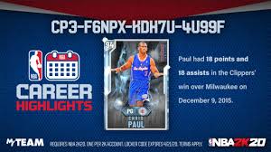 Chris Paul Locker Code New Buzzer Beater Cards Also In Myteam