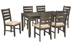 Brown Rokane Dining Room Table And Chairs Set Of 7 View 2 Brown Dining Room Dining Room Table Set Dining Room Sets