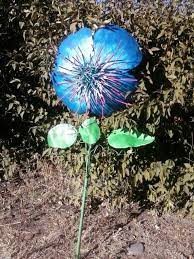 Hand Painted By Kris Metal Flowers Yard Art Metal Art