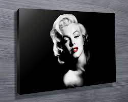 Finished with an elegant mirrored frame and luxury felt backing.hangin. Canvas Print Marilyn Monroe Painting Home Wall Decor Art Poster B W No Frame