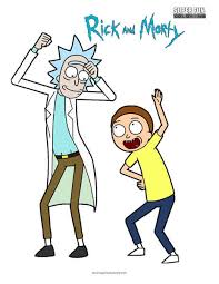 Coloring page base coloring books rick and morty image. Rick And Morty Super Fun Coloring