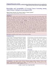 About one half of cervical cancer cases occur in women who have pap test: Pdf Knowledge And Acceptability Of Cervical Cancer Screening Among Adult Women Visiting In Gynecological Opd