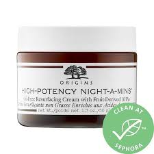 High Potency Night A Mins Oil Free Resurfacing Cream With Fruit Derived Ahas Overnight Moisturizer Sephora Night Creams
