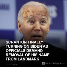 It might be hard to imagine Scranton ditching Biden, but after what we've  learned he did to all of those teens, no wonder some local officials want  his name gone. Tap the