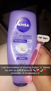 Nivea In Shower Body Lotion It S An Amazing Shaving Cream That I Used My Skin So Smooth And Soft Body Skin Care Garnier Skin Care Summer Beauty Tips