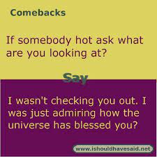 Funny Comebacks To What Are You Looking At Funny Comebacks Sarcasm Comebacks Good Comebacks