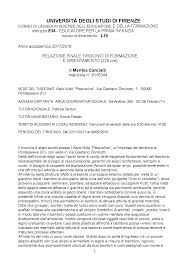 Relazione Tirocinio Docsity