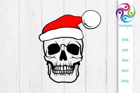 Download Skull With Santa Hat Svg File Christmas Graphic By Sintegra Creative Fabrica PSD Mockup Templates