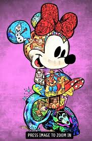 Little Sams Art Inked Minnie Disney Collage Mickey Mouse Art Disney Art Drawings