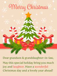 A Wonderful Day Merry Christmas Card For Grandson Granddaughter In Law Birthday Greeting Cards By Davia Personalised Christmas Cards Birthday Cards For Friends Christmas Cards