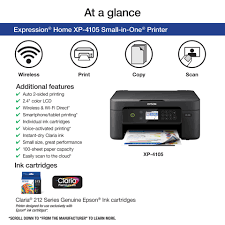 With easy epson wireless setup, you can connect to your wireless network via your router in seconds. Epson Expression Home Xp 4105 Wireless All In One Color Inkjet Printer Wifi Walmart Com Walmart Com
