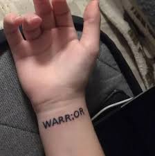 On pinterest | knight tattoo warrior tattoos and chicano lettering. 45 Best Word Tattoos That Are Actually Cute And Adorable Brainy Readers