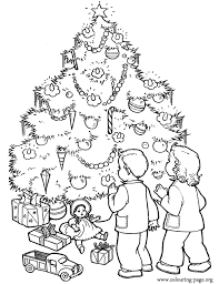 Santa and christmas tree coloring pages. Christmas Christmas Tree Surrounded By Gifts Coloring Page Christmas Coloring Pages Christmas Tree Coloring Pages Christmas Tree Coloring