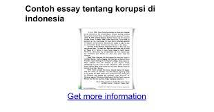 Check spelling or type a new query. Contoh Essay Singkat Tentang Korupsi Semua Contoh