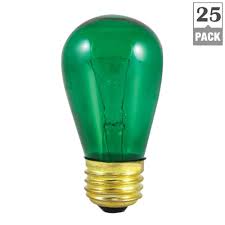 Bulbrite 11 Watt S14 Transparent Green Dimmable Incandescent Light Bulb 25 Pack Light Bulb Colored Light Bulbs Incandescent Light Bulb