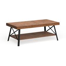 Whether your style is scandinvanian or modern, this table is a great place for your candles and plants. Carbon Loft Oliver Modern Rustic Wood Coffee Table