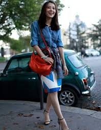 Check out our longchamp sling bag selection for the very best in unique or custom, handmade pieces from our there are 37 longchamp sling bag for sale on etsy, and they cost 60,05 $ on average. Another Simple Denim With Pencil Skirt And Striking Red Sling Bag Gao Yuan Yuan With Her Red Le Pliage Cuir Women Handbags Longchamp Bag Fashion Handbags