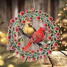 Bird Christmas Tree Ornaments Buy 1pcs 2 Side Crazytops Cardinal Christmas Tree Ornaments Red Bird Xmas Memorial Gift Cardinal Christmas Tree Decoration Online In India B09fm3dm4c