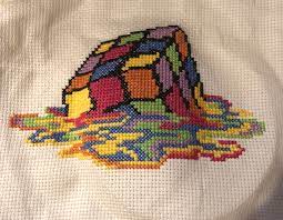 Creating cross stitch patterns from your own pictures is very easy with pic2pat. Fo Melting Rubix Cube And First Cross Stitch Post Pattern From Pinterest Crossstitch